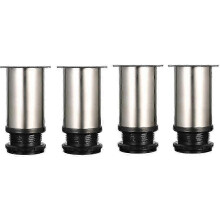 Adjustable 0-15mm 8cm Height 4pcs Zk Furniture Table Legs, Brushed Stainless Steel