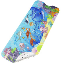 Baby Non-Slip Bathtub Mat, 100 x 40 cm Anti-Slip Shower Mat with 200 Suction Cups, BPA Free PVC, Machine Washable for Kids and Bab