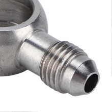 Adattatore banjo da flangia turbo da 4AN a M14, codice 41402101006, in acciaio inossidabile, per componenti automobilistici.