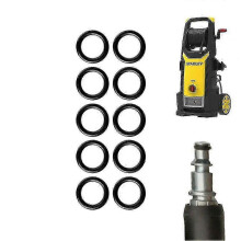 10pcs Rubber O-Ring Seals for Stanley Pressure Washers Quick Detach 1/2 & 3/4 Hose to Gun