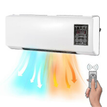 Tragbares Heizgerät und Klimaanlage in einem: Wand- und Tischgerät (2-in-1) für Schlafzimmer und Haushalt. Mit Tim-Funktion.