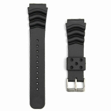 22 mm rubberen band voor SEIKO DIVER'S horloge, zwarte vervangingsband