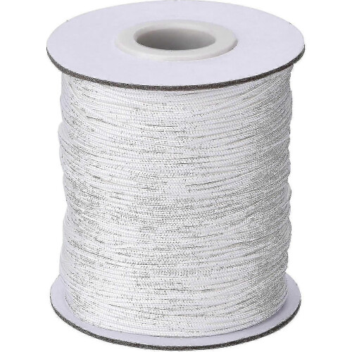 Pull cord for blinds, white 1.0mm braided shade, 109 yards/roll