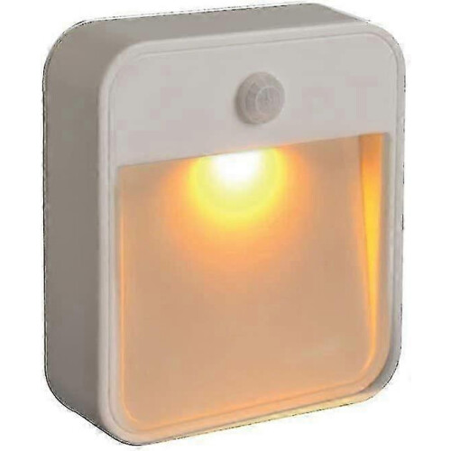 Battery Powered LED Nightlight with Motion Sensor for Gentle Amber Glow