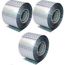 Ruban adhésif épouvantail pour oiseaux - Lot de 3 rouleaux de 50 m pour éloigner les corbeaux et les pigeons