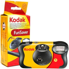 Kodak Fun Saver Disposable Camera with Flash  27 Exposures, 35mm Film, Ready to Use, Ideal for Indoor and Outdoor Photography