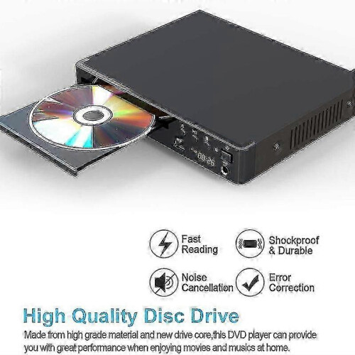 Lecteur DVD/CD HD multizone avec entrées HDMI, USB et micro, télécommande et design compact 2