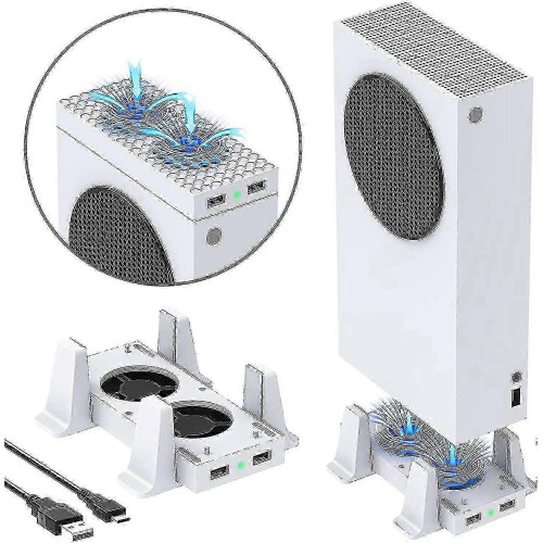 Base di raffreddamento per Xbox Series S con ventola regolabile e porte USB.