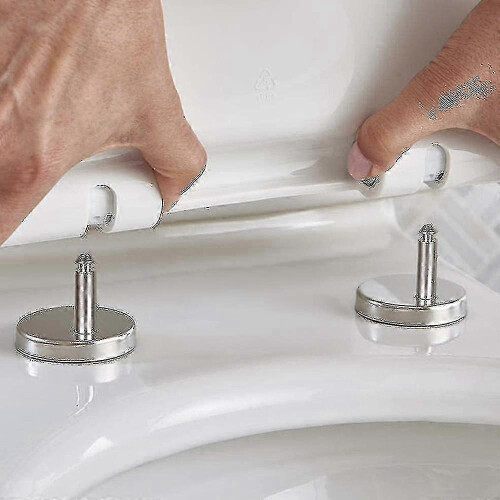 Universal Toilet Seat Hinge Kit for Secure Installation - 1 Pair