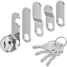 Postilaatikon lukko, 4 avainta, mukana 5 erilaista lukituslevyä, 16 mm:n postilaatikon lukko, vipulukko postilaatikoille, kaapin oville