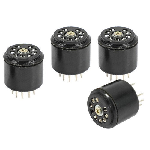 Bakelite Socket Savers for Tubes, 4 Pcs 9-Pin Base for 12AU7 12AX7 Valves 1