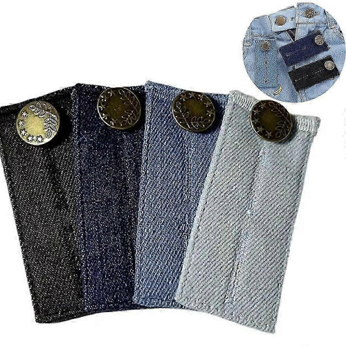 Prolunghe elastiche per asole di jeans, 4 pezzi, 8,3 cm, cotone.