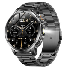 AK95 Smartwatch Men 1.85 inch HD 360x360 Screen 1000mAh Huge Battery Bluetooth Call IP68 Waterproof Compass Android iOS(Black)