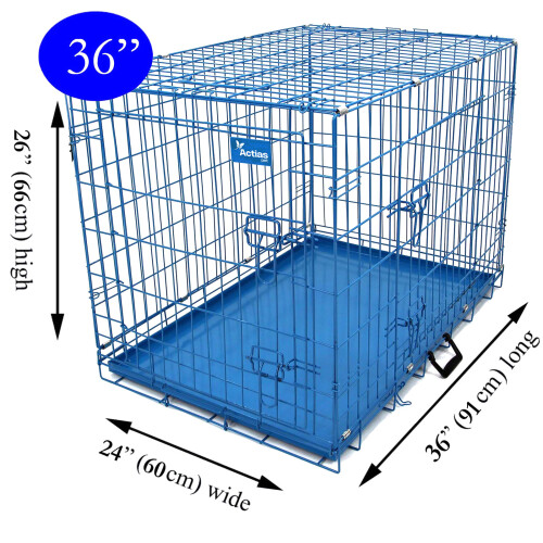 Actiaspet Blue 36in Dog Metal Training Cage 1