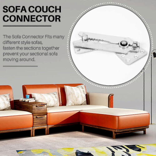 2er-Pack Ecksofa-Verbinder, Metall-Ecksofa-Möbelverbinder, Ecksofa-Verbinder für Schiebesofas 2