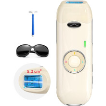 IPL Laser Hair Removal Device for Women & Men, 22J At-Home Use, 5.2cm² Fast Coverage, Dual Flash, 9 Levels, for Face, Legs & Body (Khaki)