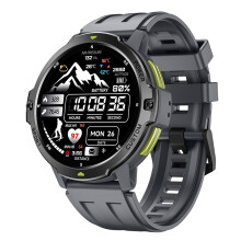 GPS Swimming Smartwatch C31 with 1.46" Round TFT Display 3ATM Waterproof 100+ Sports Modes Health Tracking(Grey)