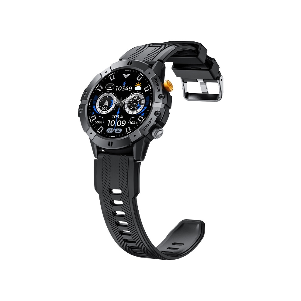 Smartwatch 1.52" Round Tft Display Bluetooth Calling 1Atm Waterproof Sync Google Fit 100+ Sports Modes Heart Rate Spo2 Monitor 410Mah(Black) Black 6976918093080