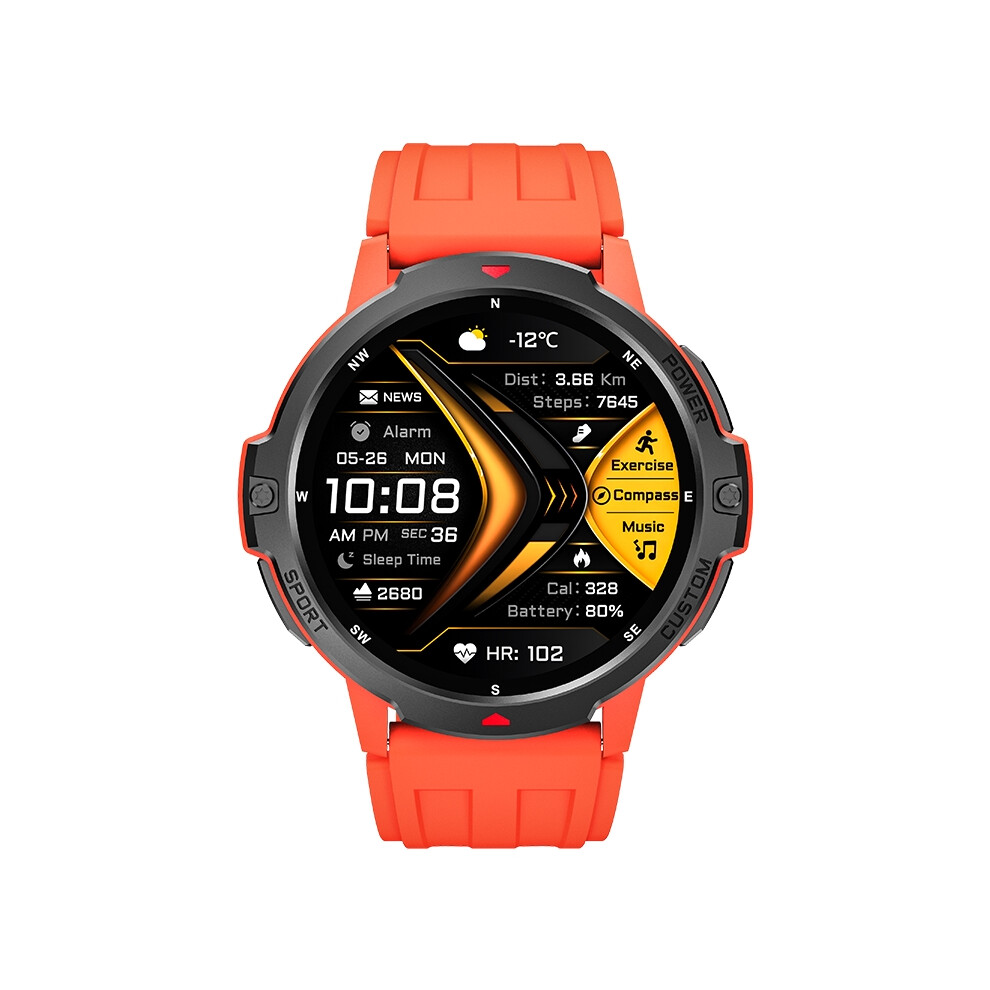 Gps Swimming Smartwatch C31 With 1.46" Round Tft Display 3Atm Waterproof 100+ Sports Modes Health Tracking(Orange) Orange 6976918092946