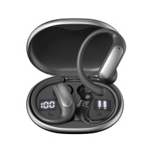 Open-Ear Bluetooth 5.4 Earbuds, Hi-Fi Stereo Sound, Stable Connection, Long Battery Life, IPX5(Black)