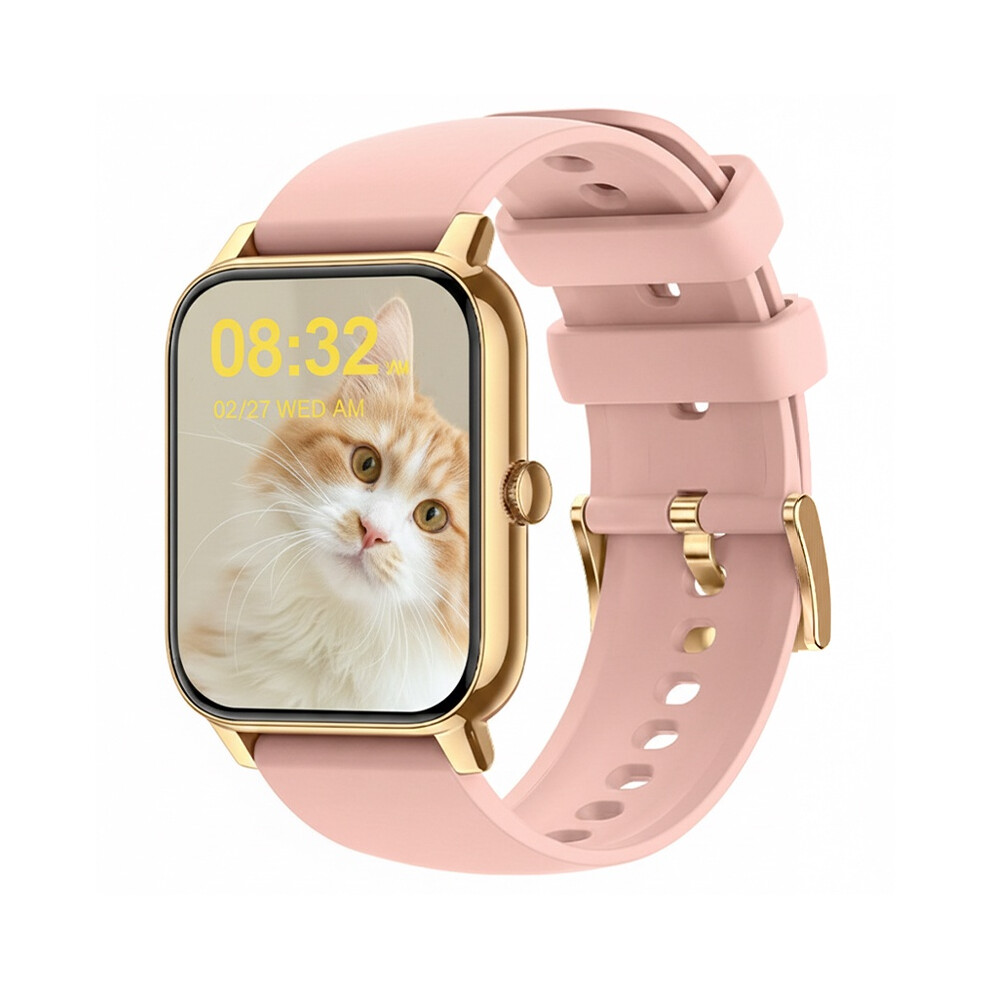 P90 Smartwatch Women 1.85 Inch Narrow Bezel Bluetooth Call One Touch Connection Ip68 Waterproof Fitness Tracker(Rose) 6976918093271
