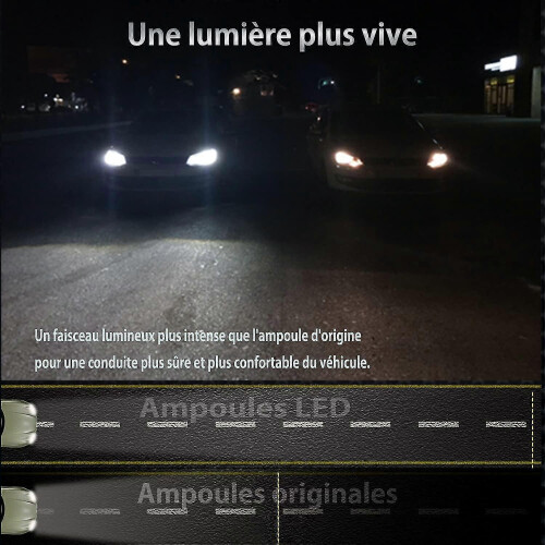 H4 LED Headlight Bulbs Kit High/Low Beam 6500K White 12V-24V Conversion (2pcs) 2
