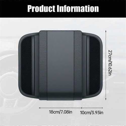 Cuscino universale per bracciolo auto in memory foam, copribracciolo per console centrale, nero 1