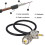 Πακέτο με 2 καλώδια κεραίας ραδιοφώνου CB 50cm PL259 UHF αρσενικό σε αρσενικό RG58 ομο 3