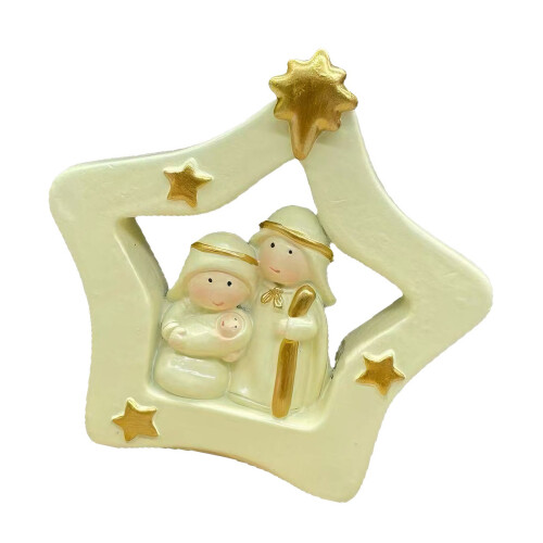 Christmas Nativity Figurines,Table Ornament-Light Yellow