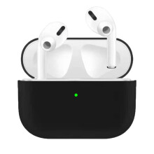 Funda De Silicona Ultradelgada Para Estuche De Carga Para Apple AirPods Pro - Negro