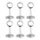 6 Pcs Curtains Holders Closet Rod Brackets Ceiling Mount Bracket Ceiling Mount Rod Bracket Closet Pole Holders 4