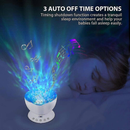 Ocean Wave Projector, Led Night Light Lamp With 7 Lighting Modes Music Speaker 1