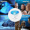Ocean Wave Projector, Led Night Light Lamp With 7 Lighting Modes Music Speaker 5