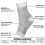 2 Pairs Orthopedic Compression Socks, Black and White, L/XL, Comfortable Support Fit 3
