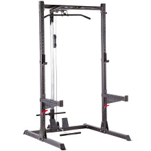 (GM2 Half Rack+Cable Pulley System+Spotters) GYM MASTER GM2 Half Power Rack with Dual Cable Pulley System