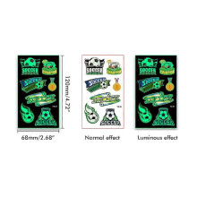10 stuks tijdelijke voetbaltatoeages voor kinderen, waterdicht, lichtgevend, tattoo stickers, voetbal feestartikelen, decoraties