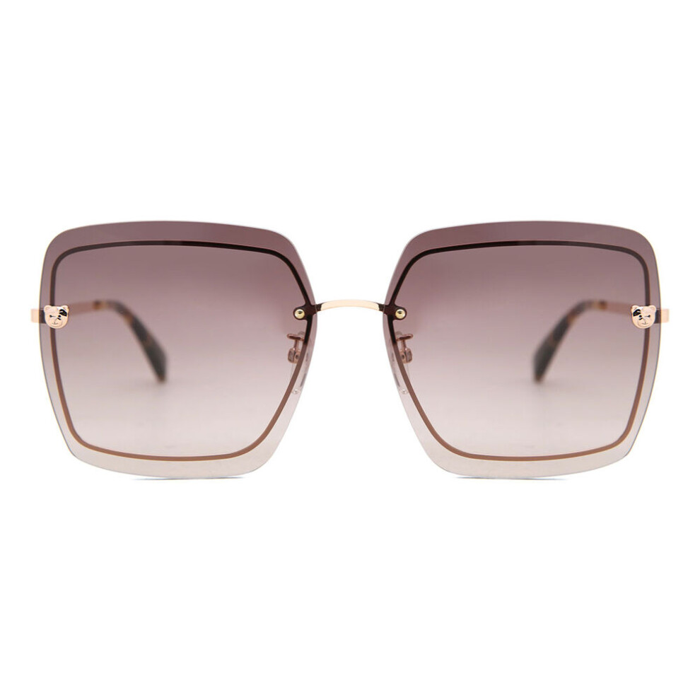 Moschino Mos085/G/S Asian Fit 09Q/Ha Women New Sunglasses Gold