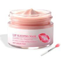 Lipmasker voor de nacht met PDRN en hyaluronzuur,intensief herstellend lipmasker voor de nacht,hydraterende lippenbalsem voor droge,gebarsten lippen