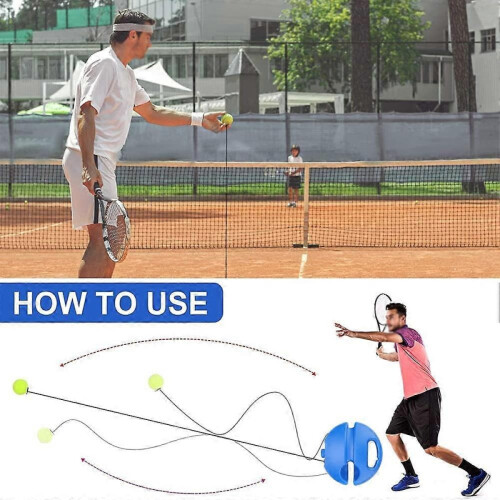 Portable Tennis Ball Trainer, Practical Serve Training Tool for Beginners, Durable Practice Aid 2
