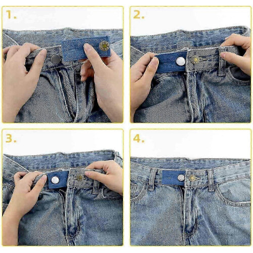Prolunghe elastiche per asole di jeans, 4 pezzi, 8,3 cm, cotone. 1