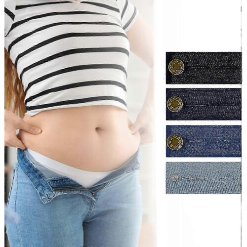 Prolunghe elastiche per asole di jeans, 4 pezzi, 8,3 cm, cotone. 2