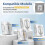 Washable cleaning pads for Ecovacs Winbot, 6 pack microfiber cloth 2