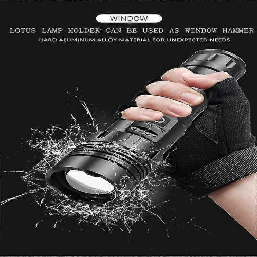 1000000 Lumens Super Bright Rechargeable LED Tactical Flashlight and Work Light, Durable Portable Design 2