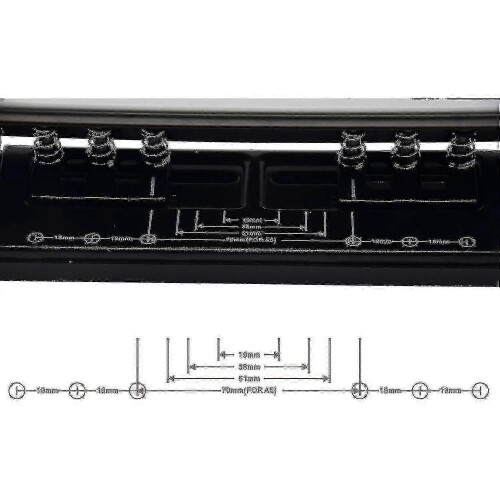 Adjustable paper puncher for 6-ring binders with A5 size compatibility 2