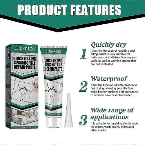Quick-drying crack paste 100ml for ceramic tile and toilet repair 2