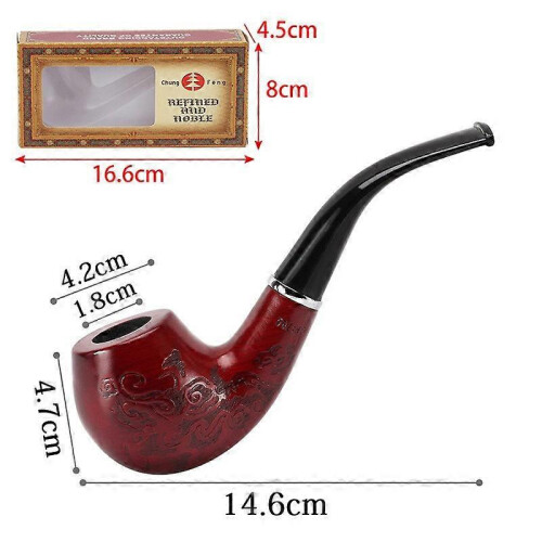 Cachimbo de madeira desmontável para presente, para tabaco e cigarros, elegante e resistente 1