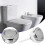 Single Flush Toilet Water Tank Control with Push Button, Durable Plastic Bathroom Fixture 2