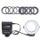 Universal LED Ring Flash Video Camera Fill Light Kit for Photography, Portable Universal Accessory 2
