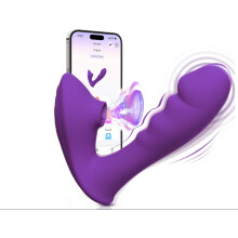G-spot vibrator, 2-in-1 seksspeeltje met clitorisstimulatie, likkende dildo en zuigende vibrator met 10 vibratie- en zuigstanden