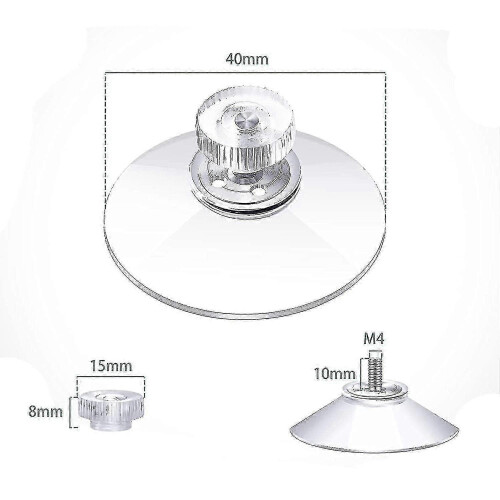 Plastic suction pads 40mm - 20 pcs clear for strong adhesive mounting 1